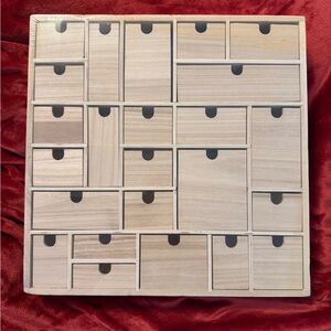 *NEW in package*  Artemio Wooden Advent Calendar/Multi-Drawer Organizer